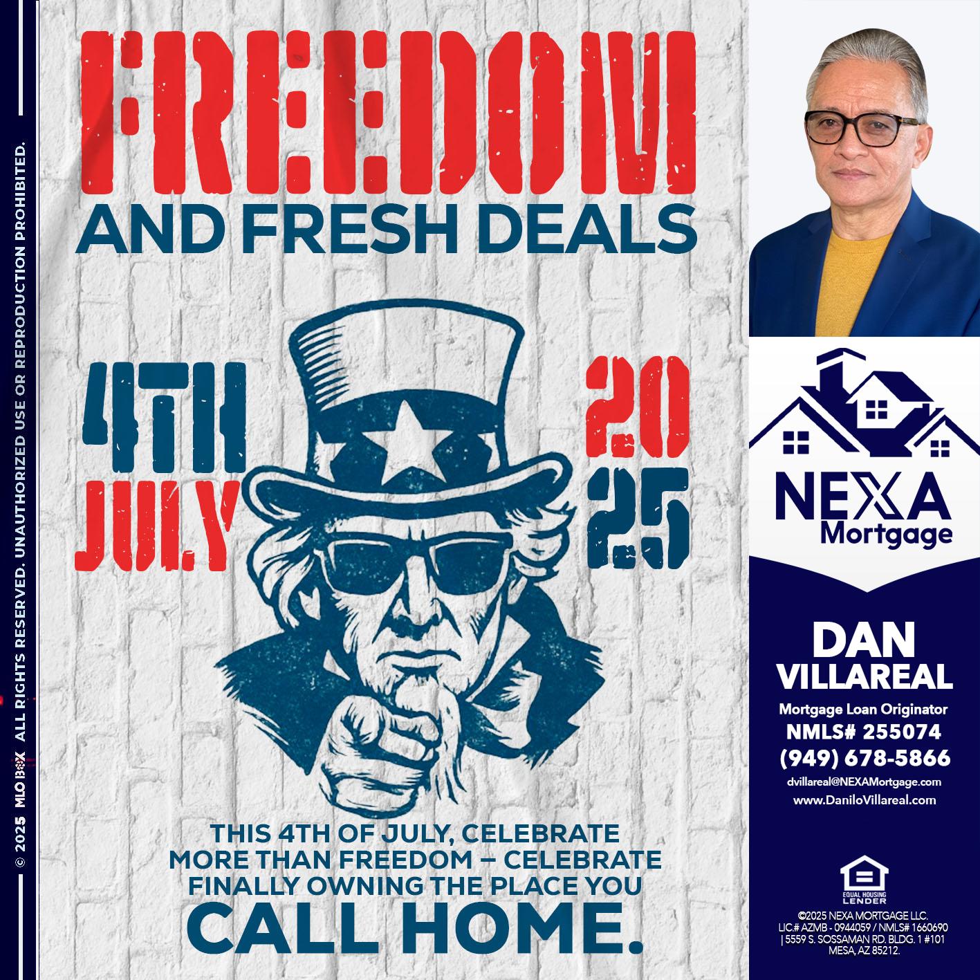 FREEDOM - Dan Villareal -Mortgage Loan Originator