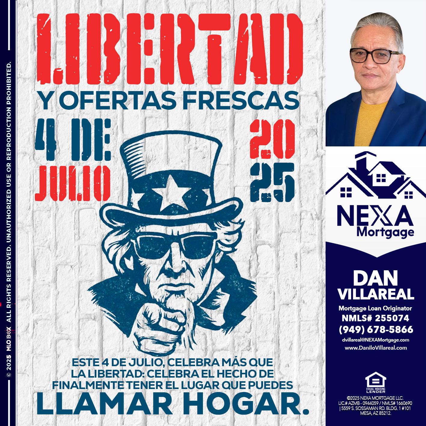 LIBERTAD - Dan Villareal -Mortgage Loan Originator