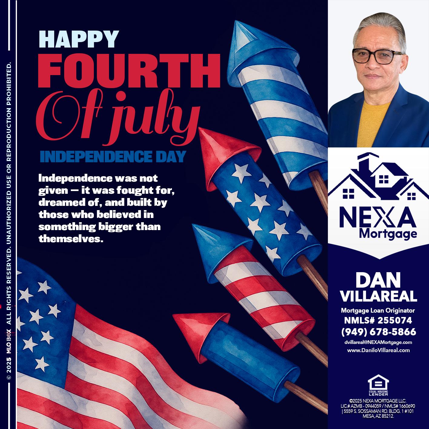 happy fourth - Dan Villareal -Mortgage Loan Originator