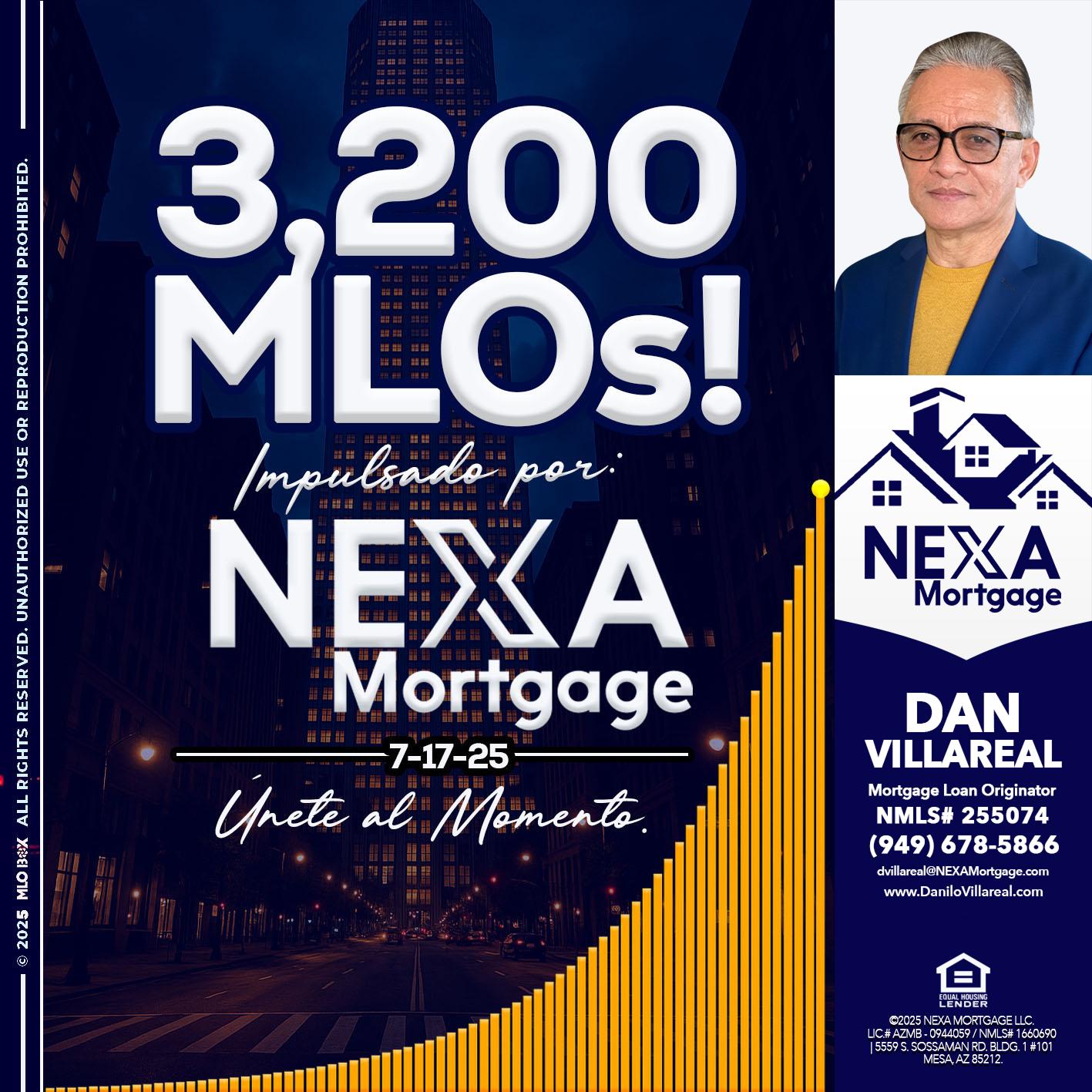 3,200 MLOs - Dan Villareal -Mortgage Loan Originator