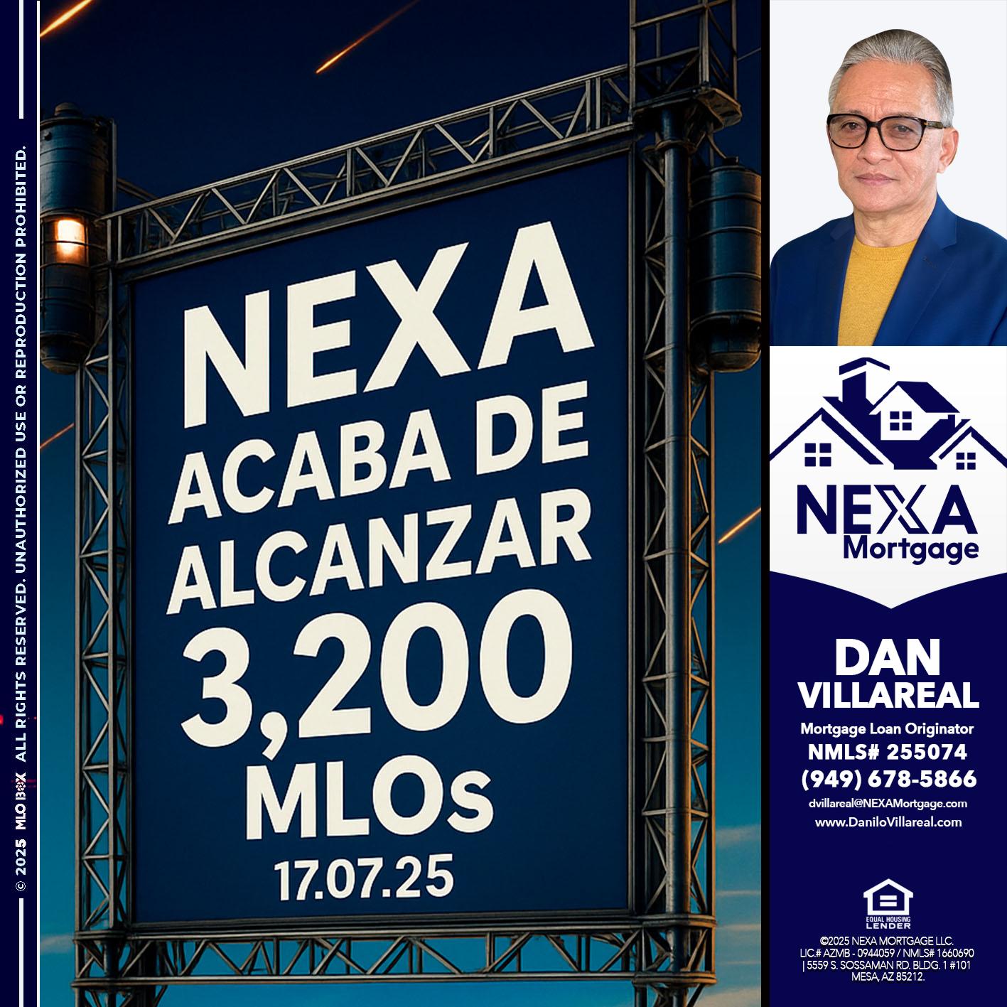 3,200 MLOs - Dan Villareal -Mortgage Loan Originator