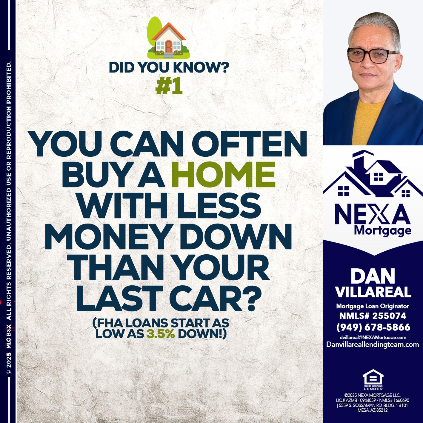DID YOU KNOW #1 - Dan Villareal -Mortgage Loan Originator