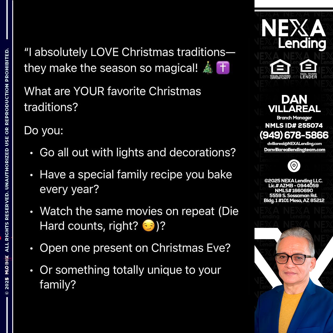 I love christmas - Dan Villareal -Mortgage Loan Originator