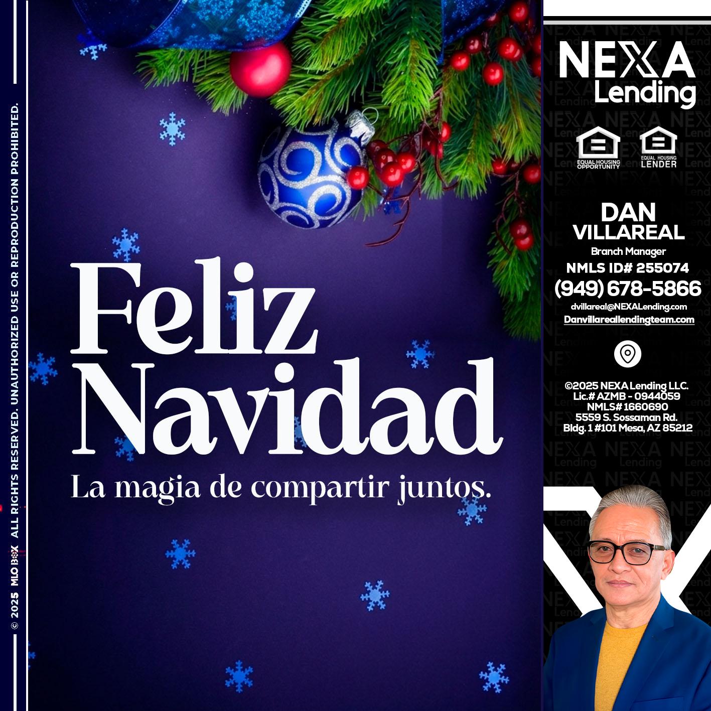 FELIZ NAVIDAD - Dan Villareal -Mortgage Loan Originator