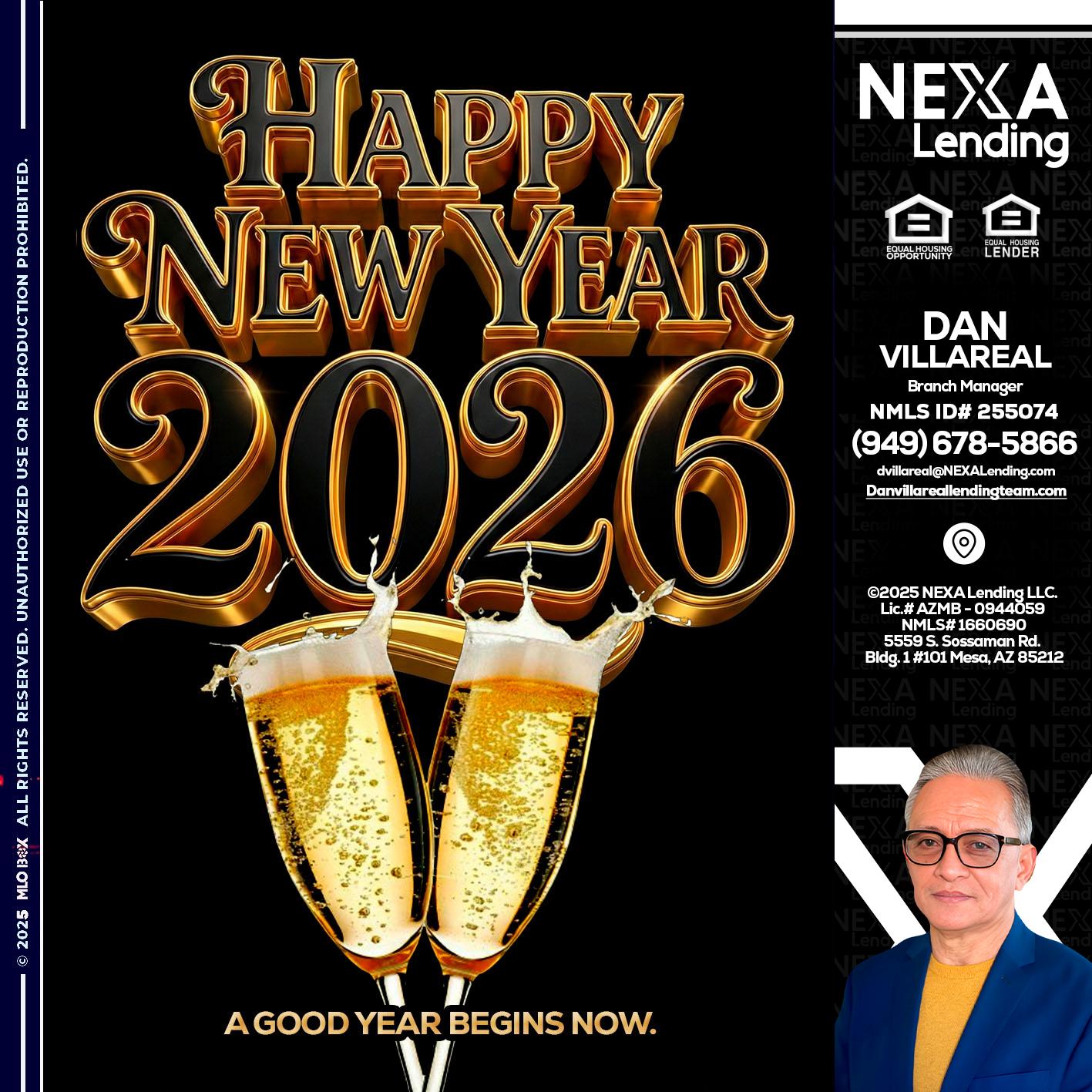 happy new year 2026 - Dan Villareal -Mortgage Loan Originator