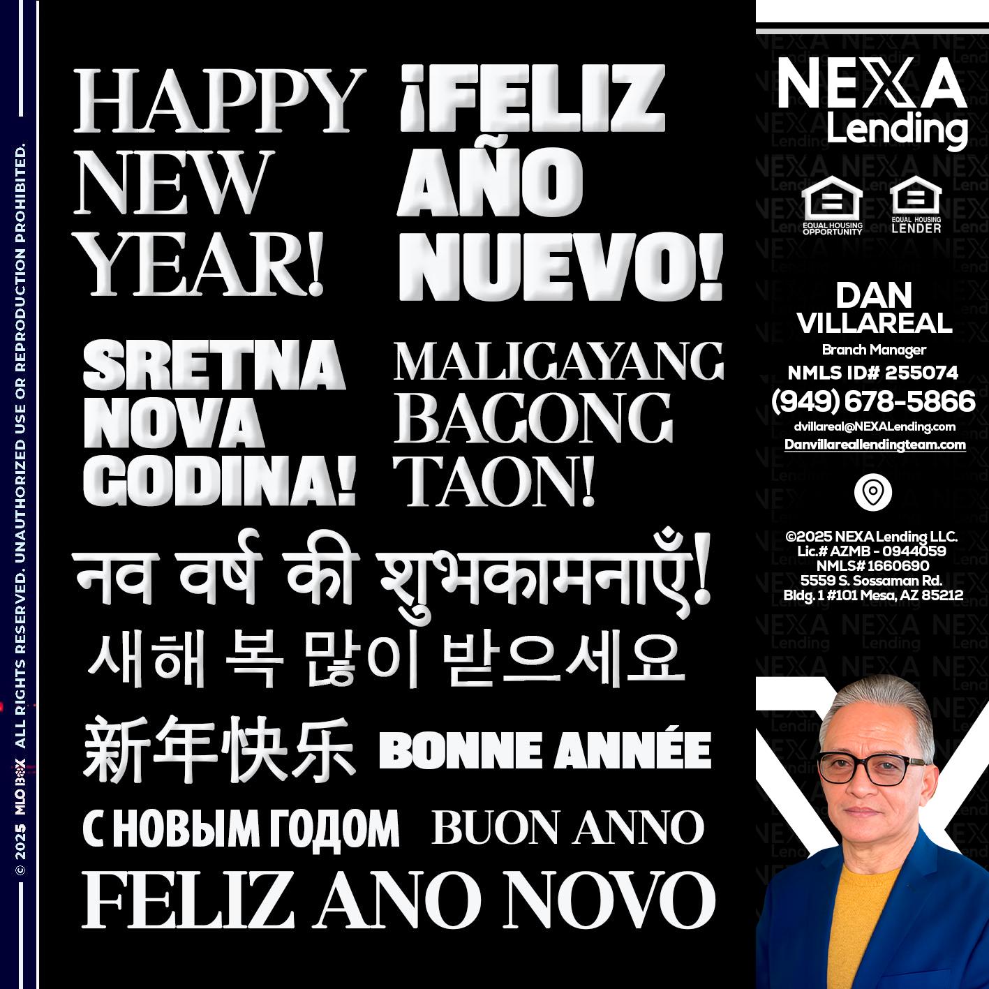 HAPPY NEW YEAR - Dan Villareal -Mortgage Loan Originator