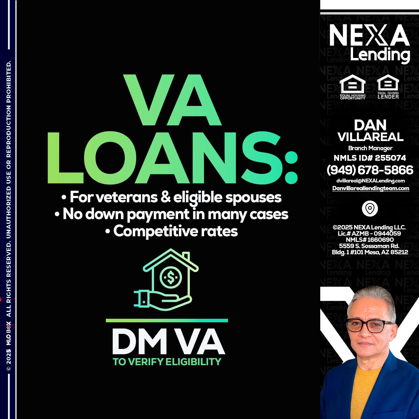 VA LOANS - Dan Villareal -Mortgage Loan Originator