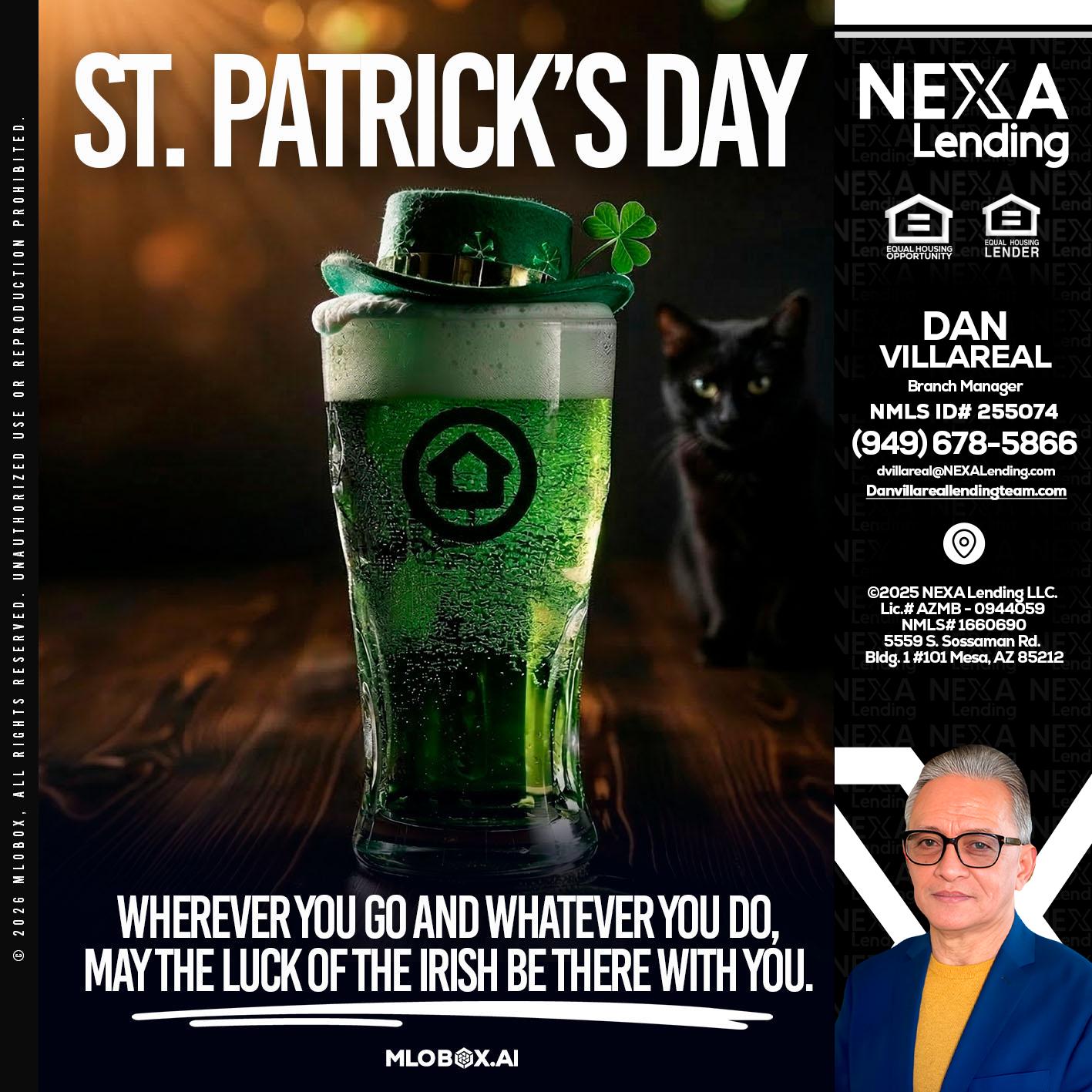 st. Patricks day - Dan Villareal -Mortgage Loan Originator