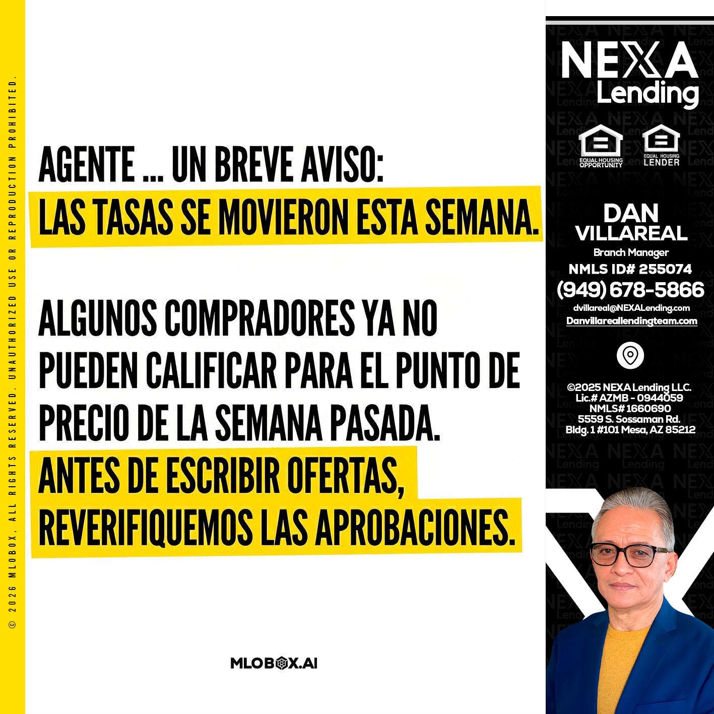 Agente - Dan Villareal -Mortgage Loan Originator