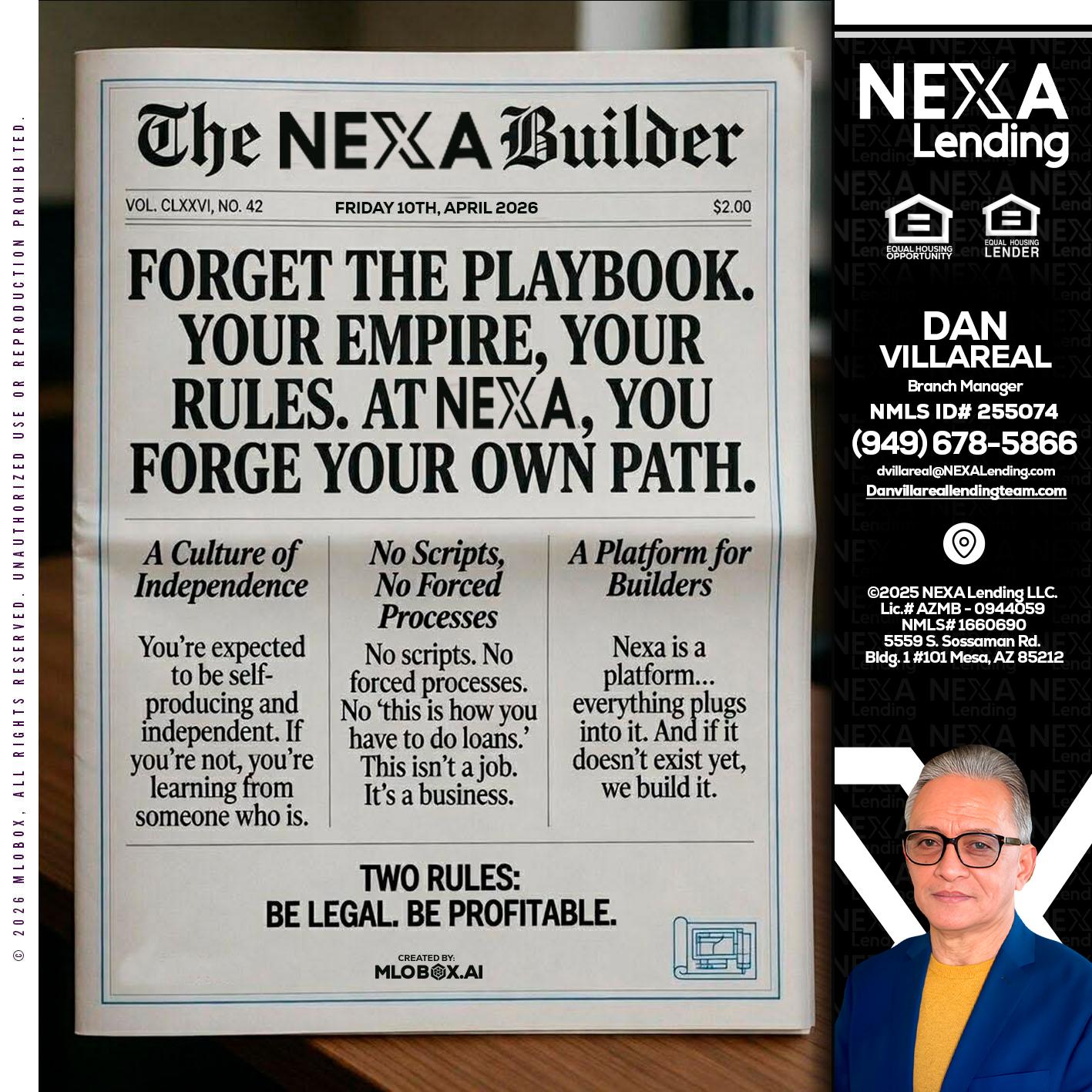 THE NEXA BUILDER - Dan Villareal -Mortgage Loan Originator