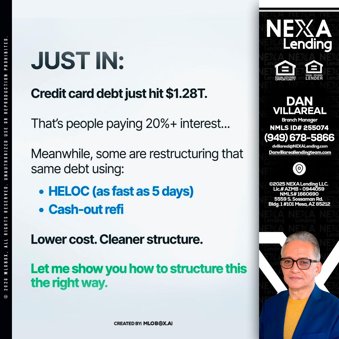 JUST IN - Dan Villareal -Mortgage Loan Originator