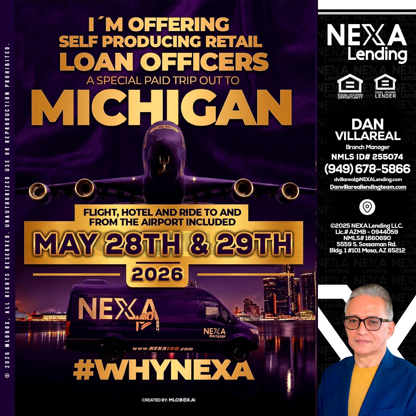 MICHIGAN - Dan Villareal -Mortgage Loan Originator