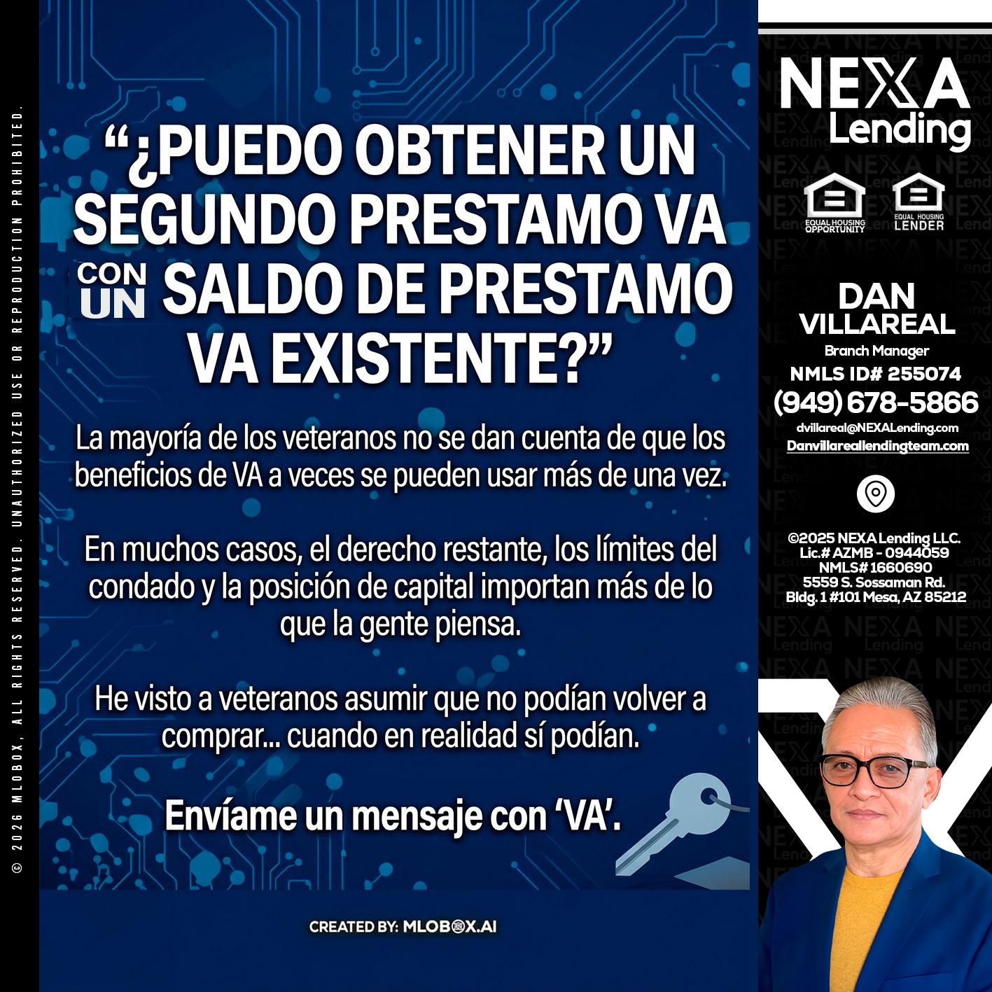 PUEDO OBTENER UN PRESTAMO VA - Dan Villareal -Mortgage Loan Originator