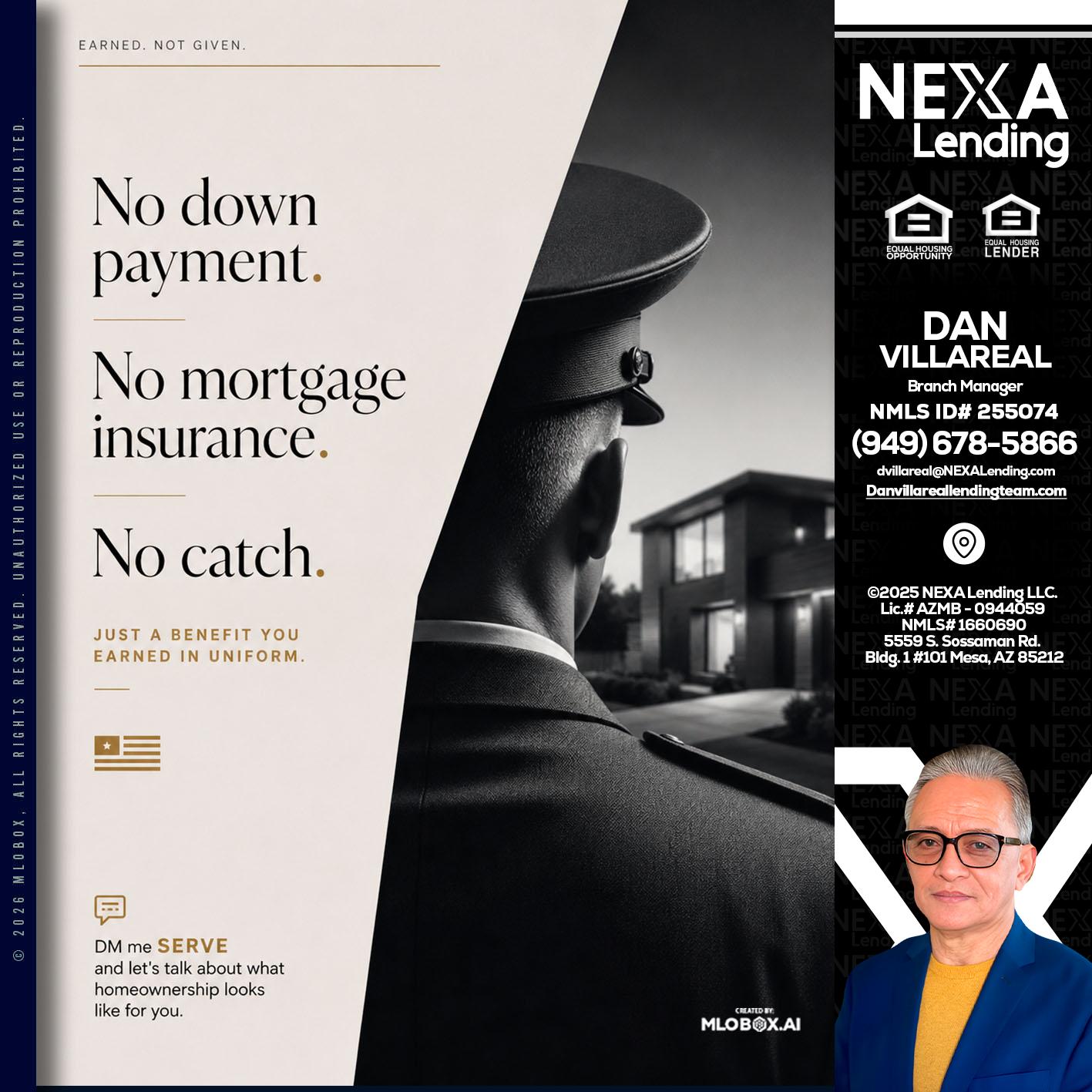 NO DOWN PAYMENT - Dan Villareal -Mortgage Loan Originator