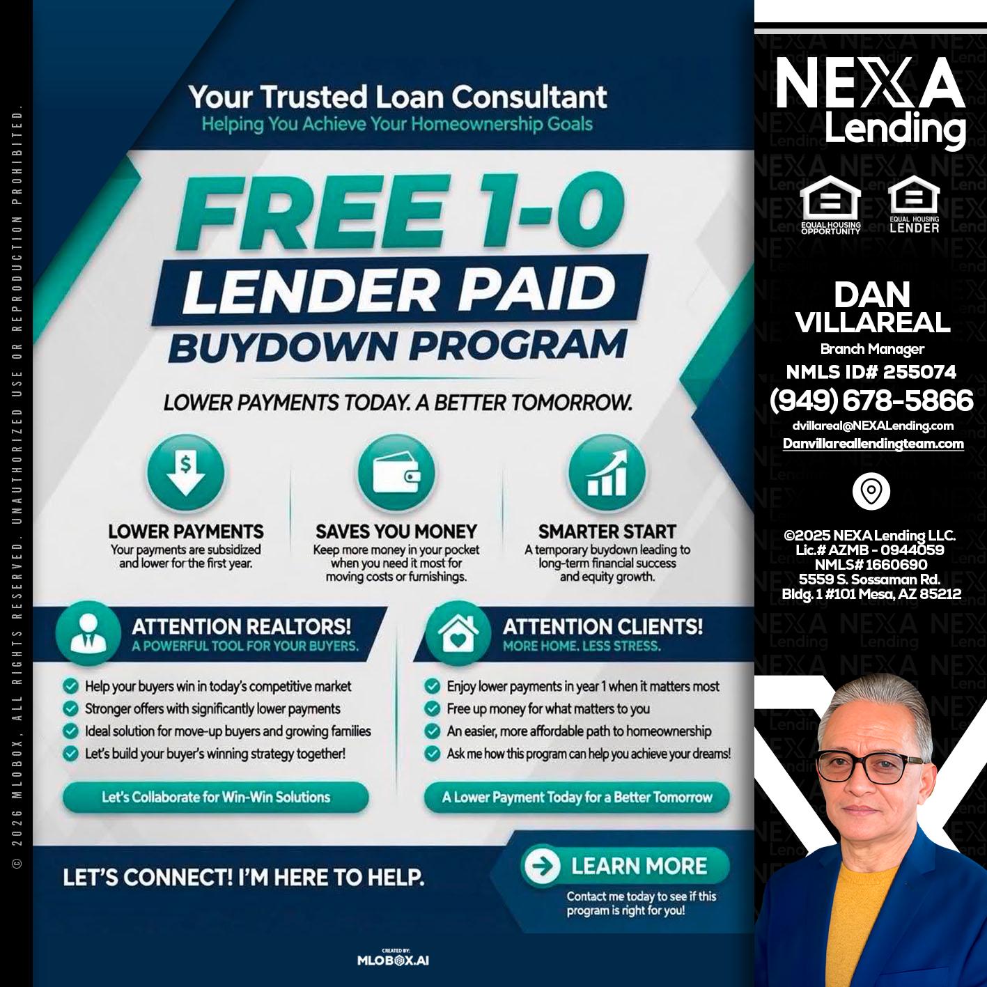 FREE 1-0 - Dan Villareal -Mortgage Loan Originator