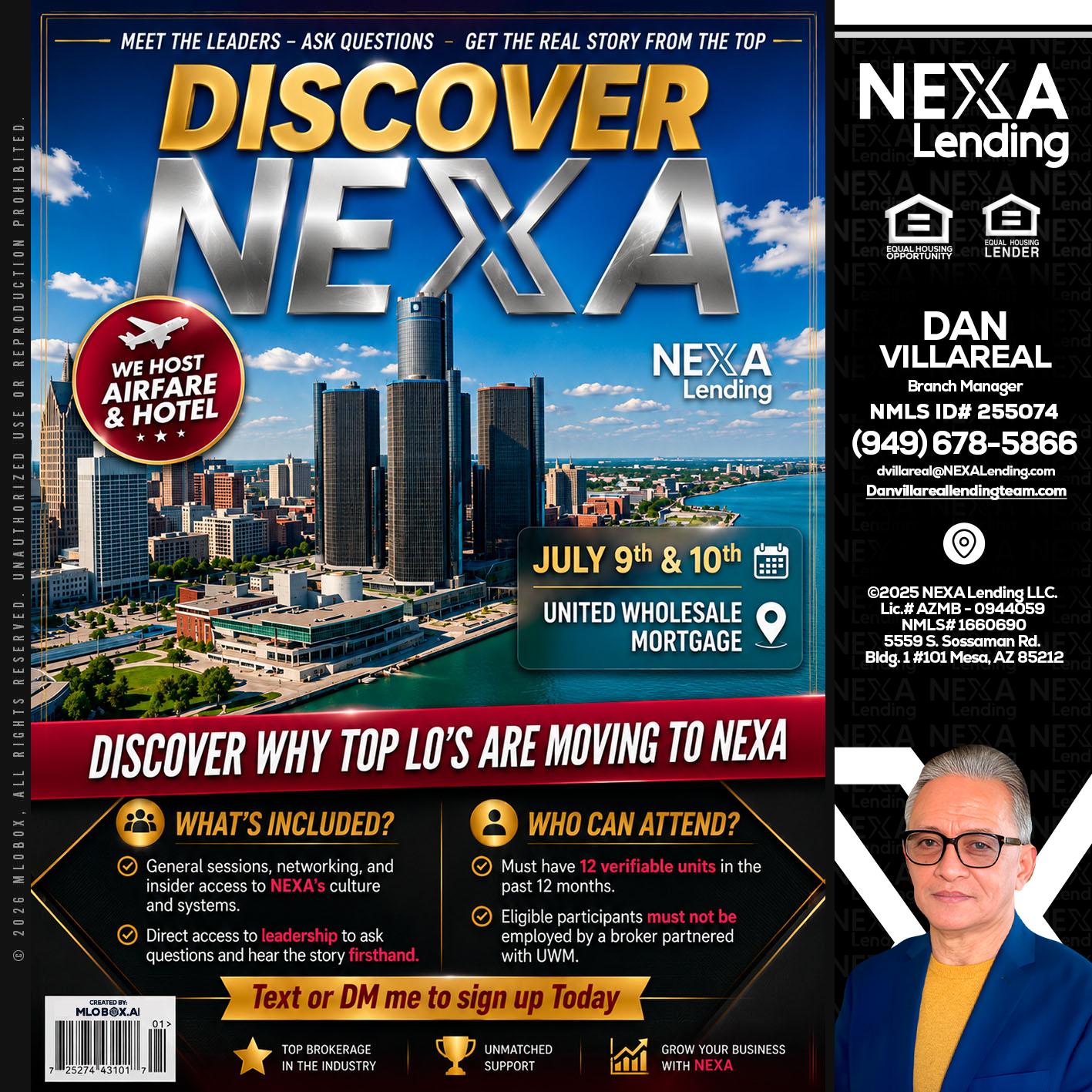 DISCOVER NEXA - Dan Villareal -Mortgage Loan Originator