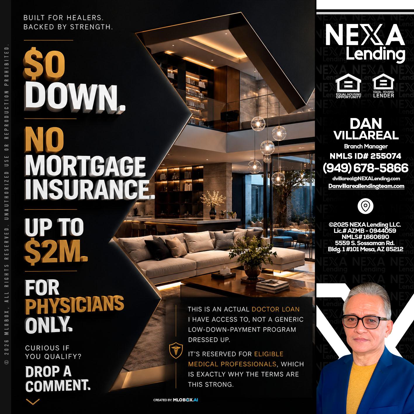 $0 DOWN - Dan Villareal -Mortgage Loan Originator