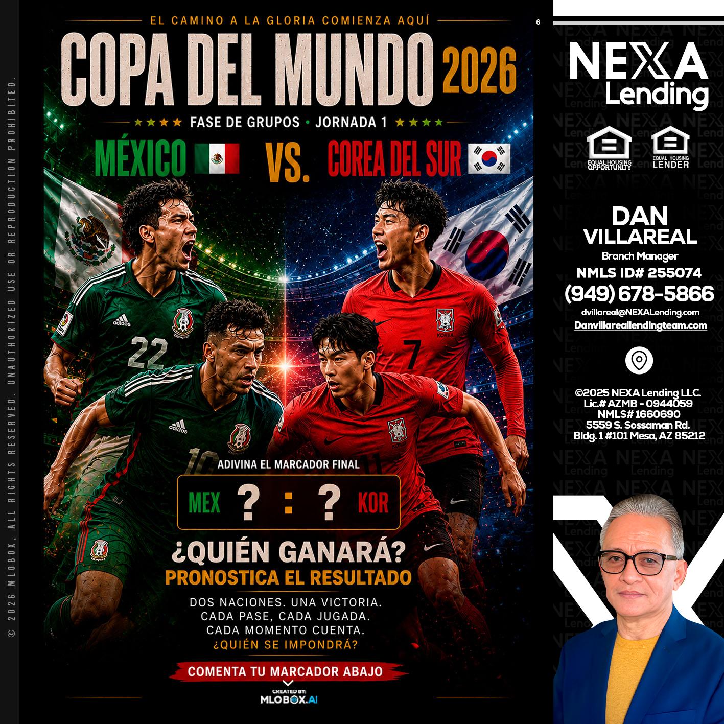 COPA DEL MUNDO 2026 - Dan Villareal -Mortgage Loan Originator