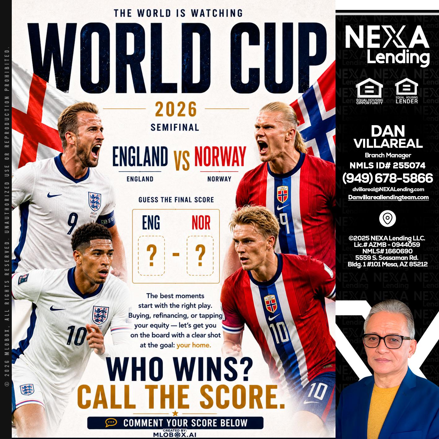 WORLD CUP 2026 - Dan Villareal -Mortgage Loan Originator