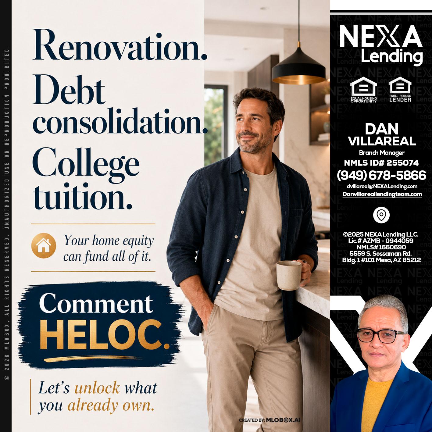 RENOVATION DEBT - Dan Villareal -Mortgage Loan Originator