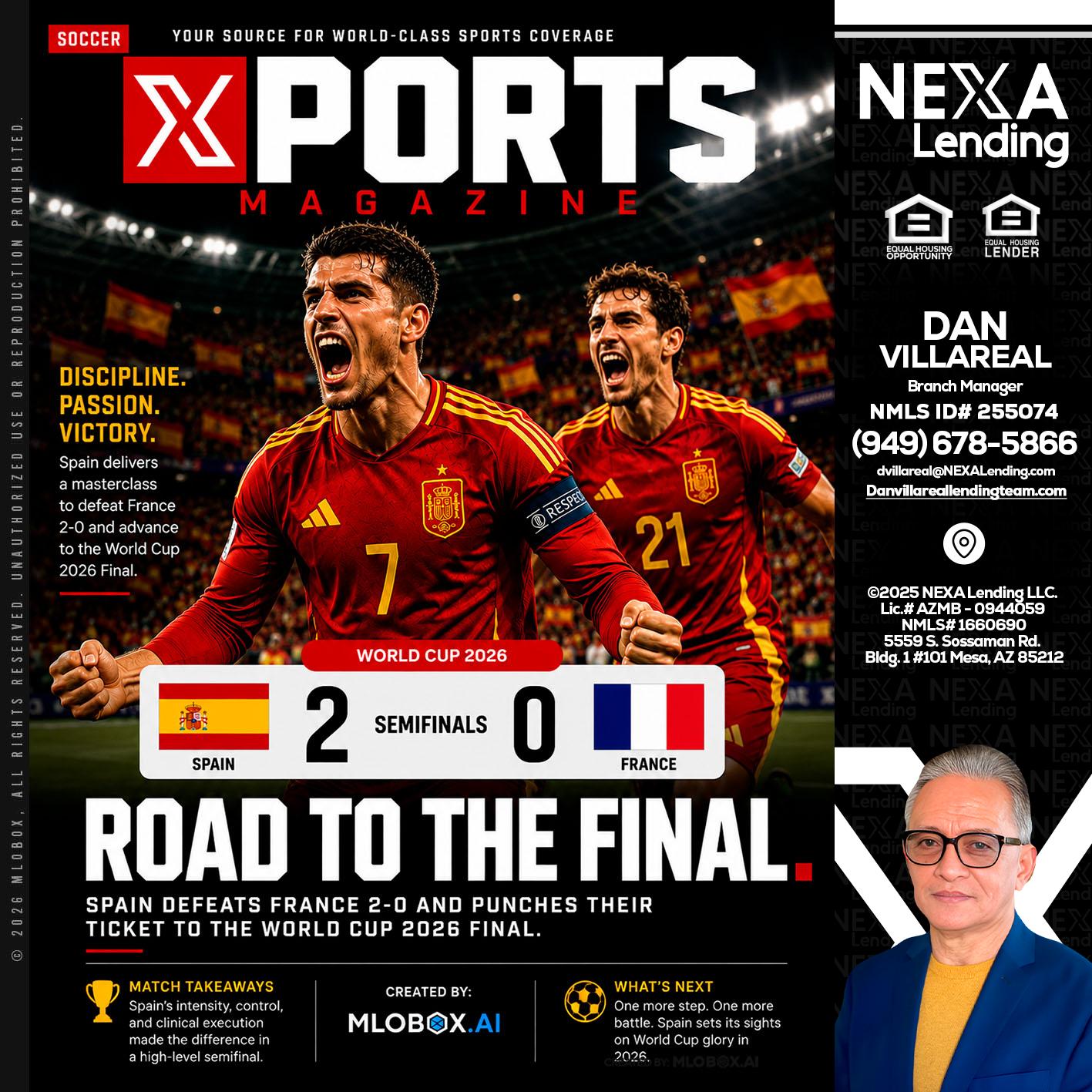 XPORTS WORLD CUP 2026 - Dan Villareal -Mortgage Loan Originator