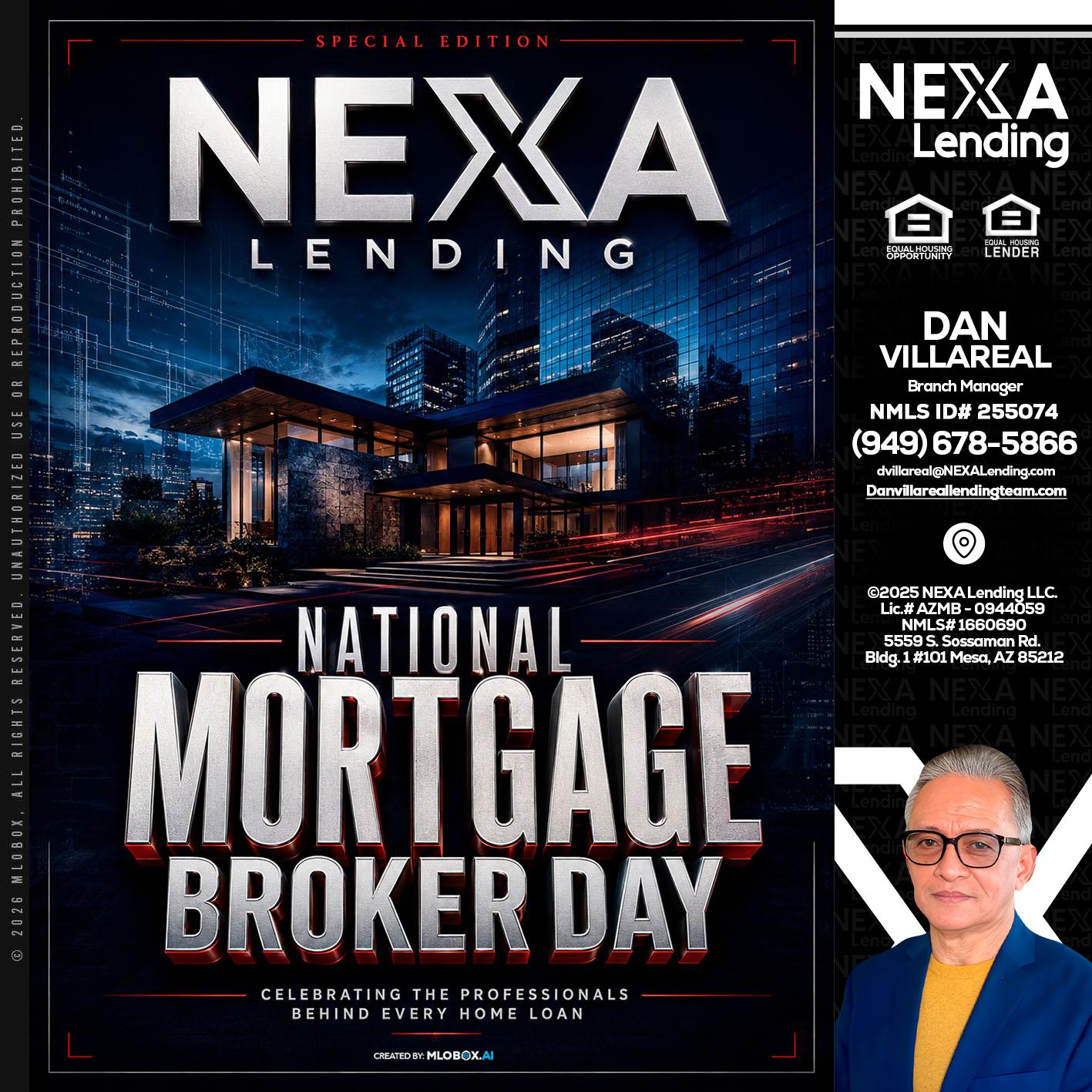 NATIONAL MORTGAGE BROKER DAY - Dan Villareal -Mortgage Loan Originator