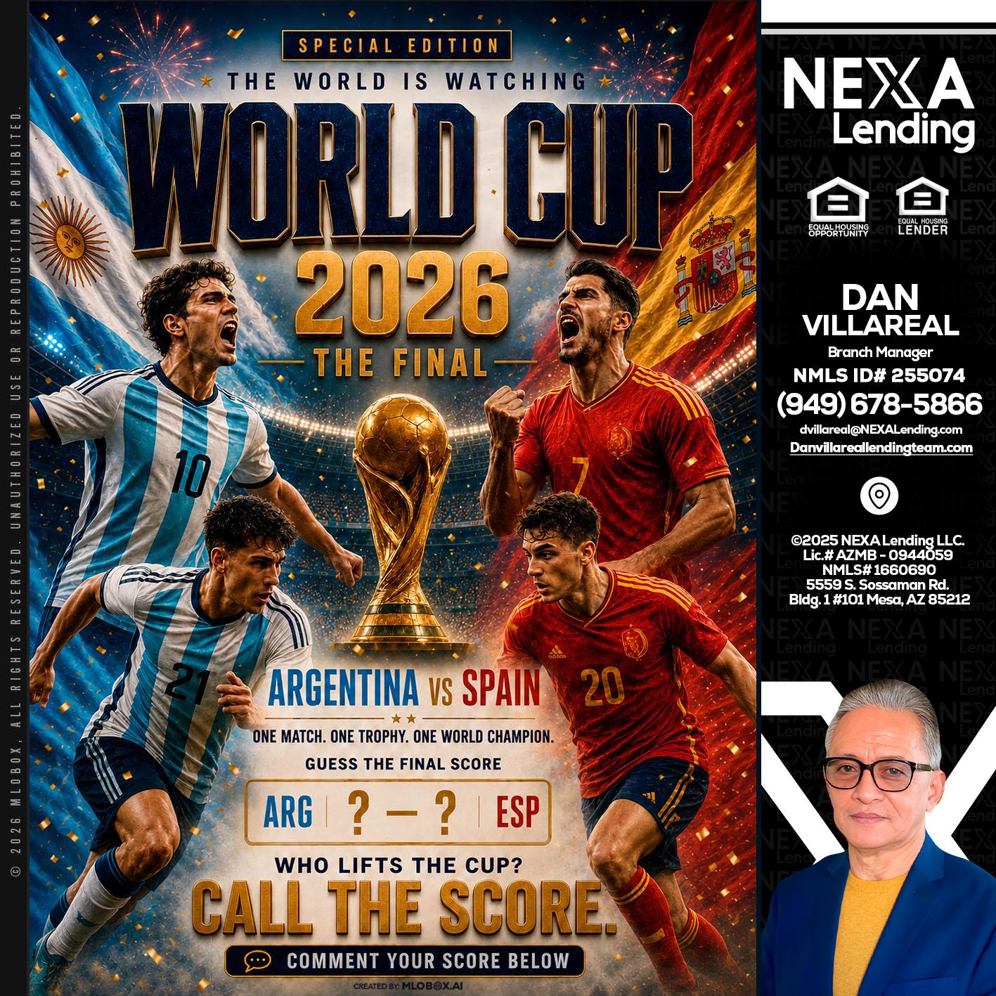 World Cup 2026 finals - Dan Villareal -Mortgage Loan Originator
