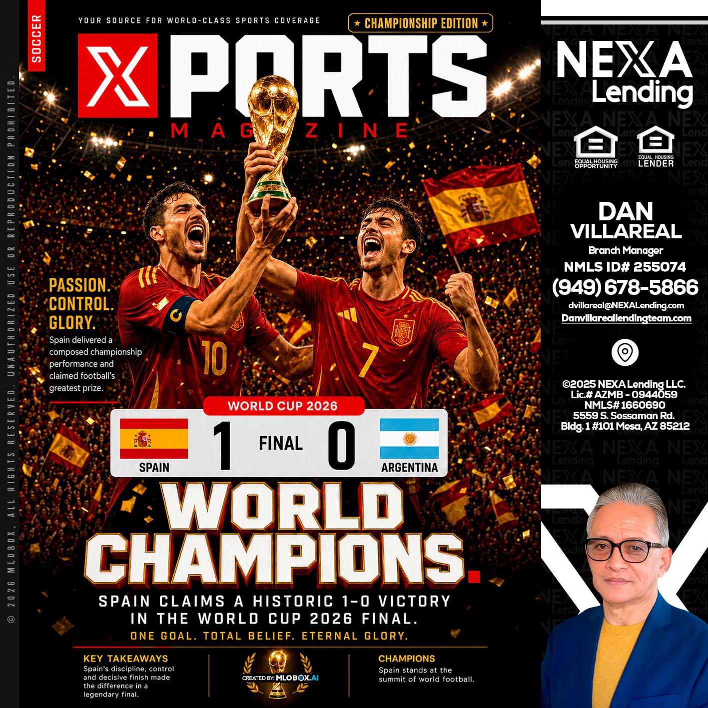 SPAIN CHAMPION - Dan Villareal -Mortgage Loan Originator