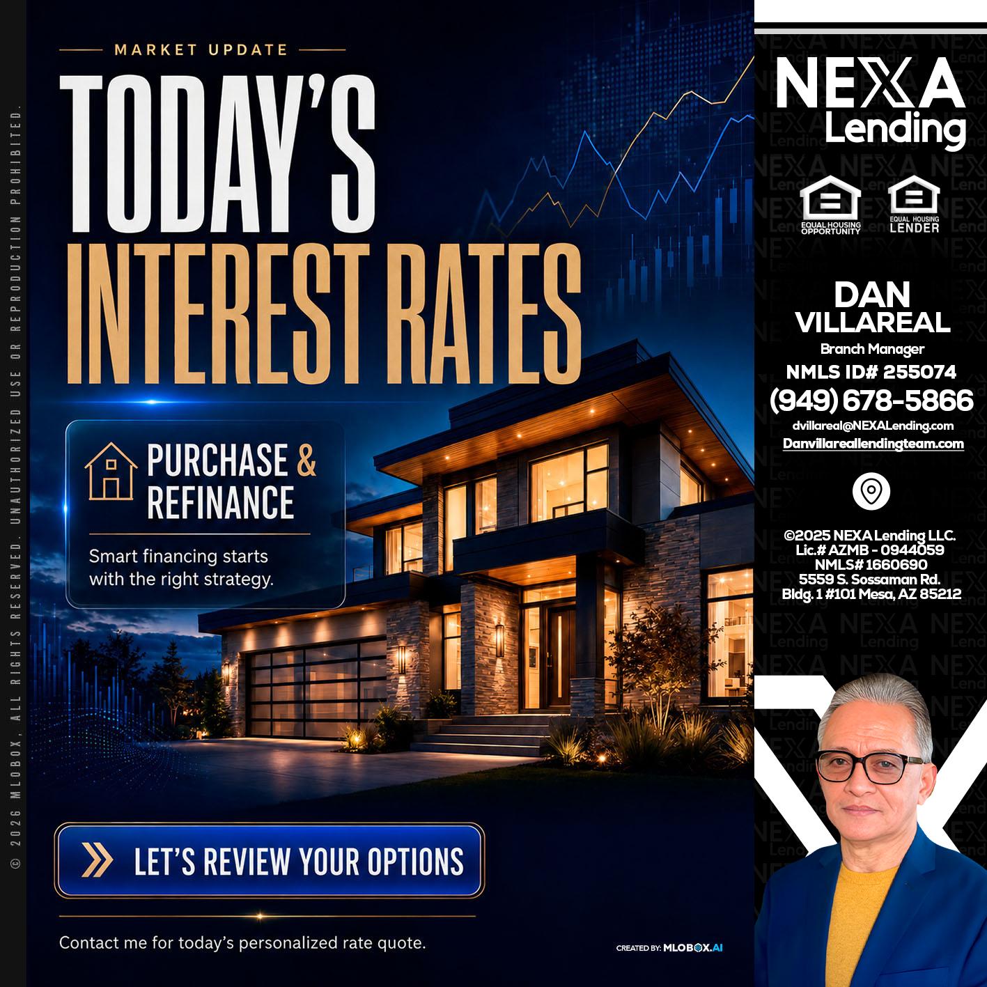 TODAYS RATES - Dan Villareal -Mortgage Loan Originator