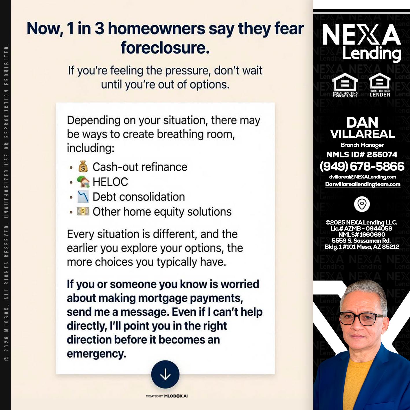NOW, 1 IN 3 - Dan Villareal -Mortgage Loan Originator