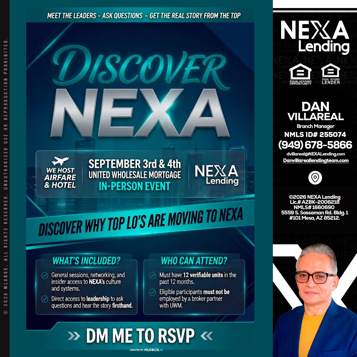 DISCOVER NEXA - Dan Villareal -Mortgage Loan Originator