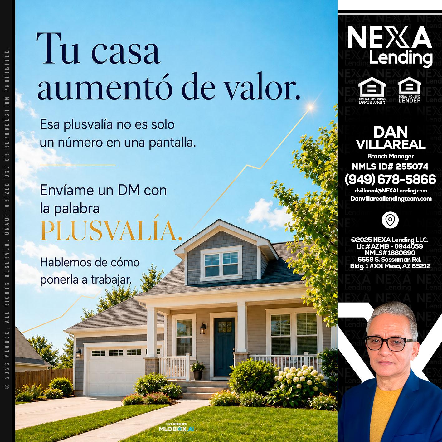tu casa aumento - Dan Villareal -Mortgage Loan Originator