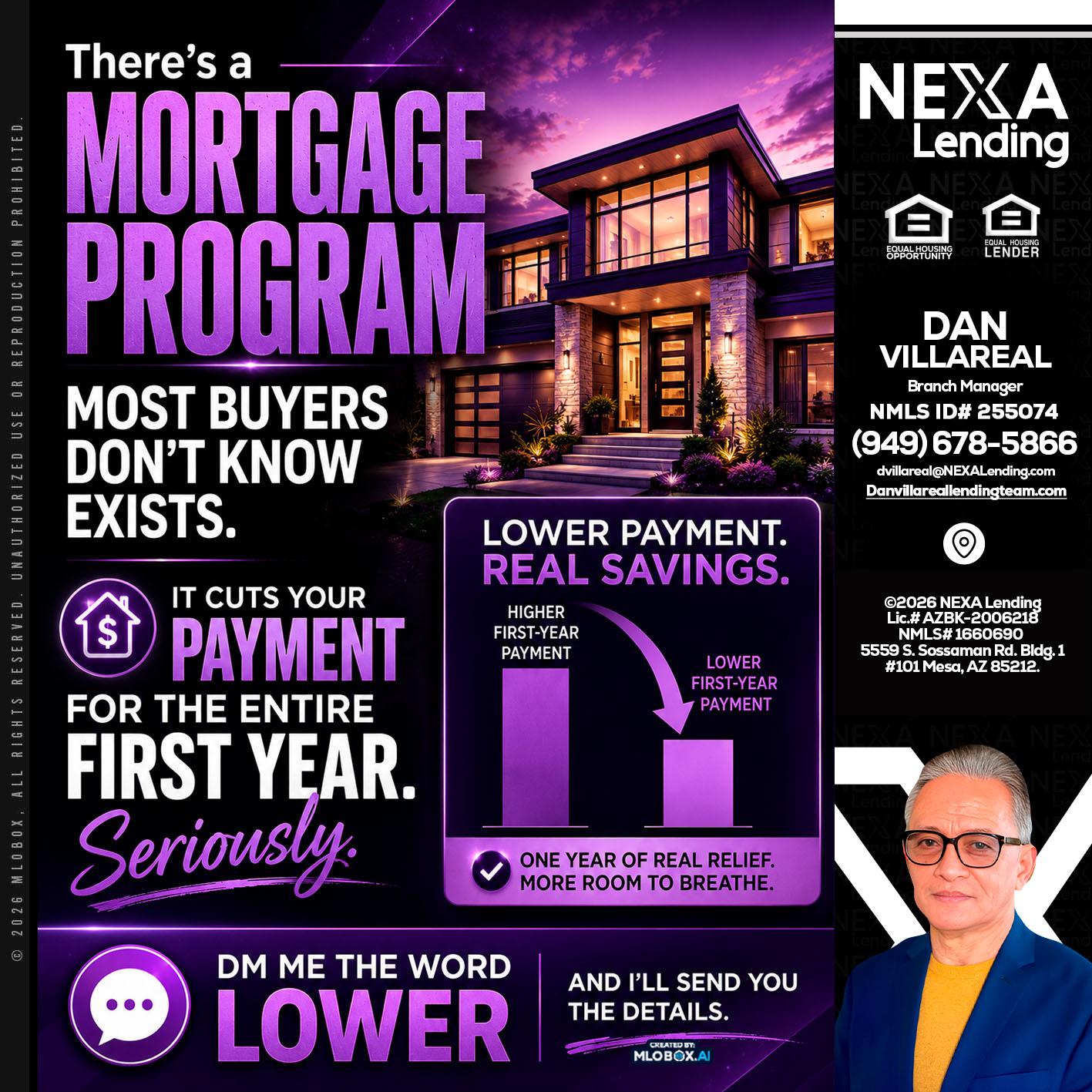 MORTGAGE PROGRAM - Dan Villareal -Mortgage Loan Originator