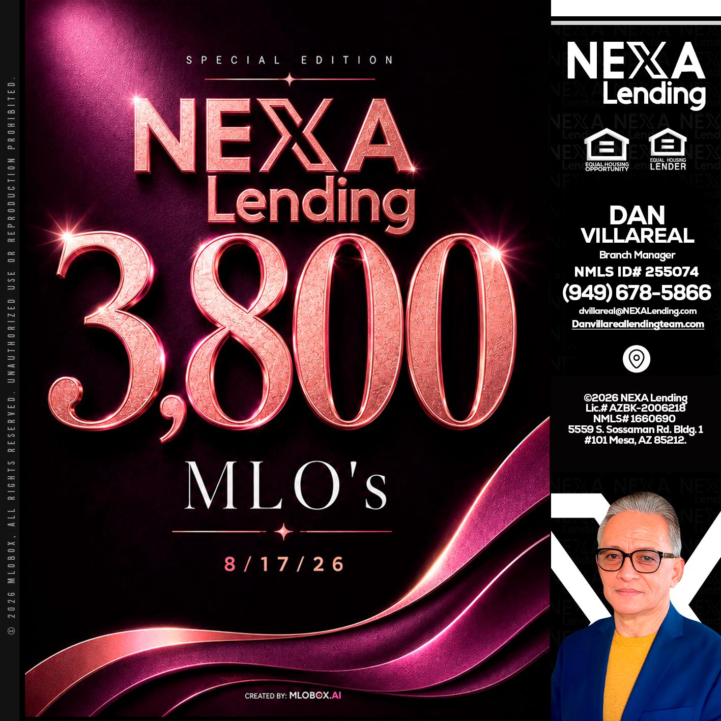 3800 MLOs - Dan Villareal -Mortgage Loan Originator