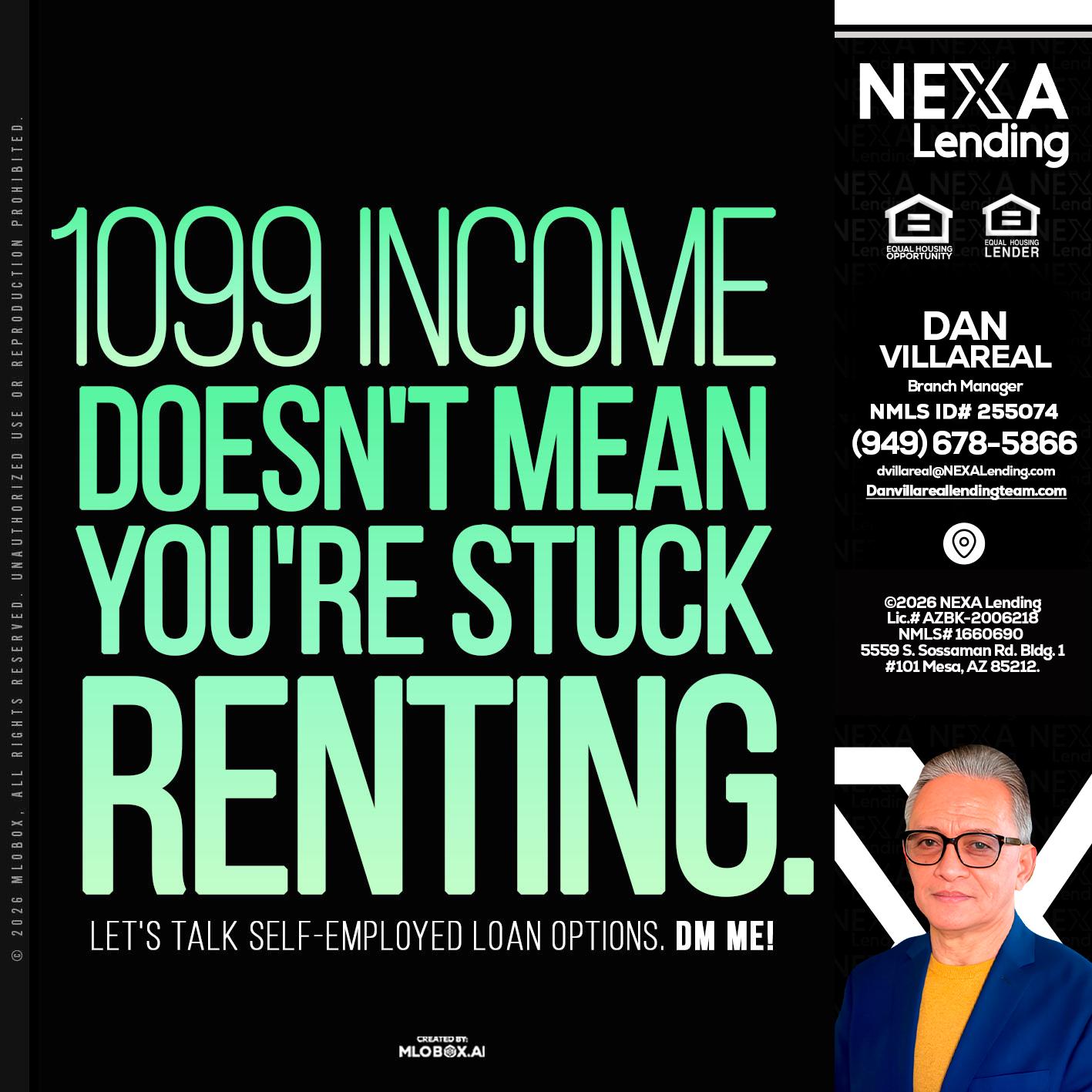 1099 income - Dan Villareal -Mortgage Loan Originator