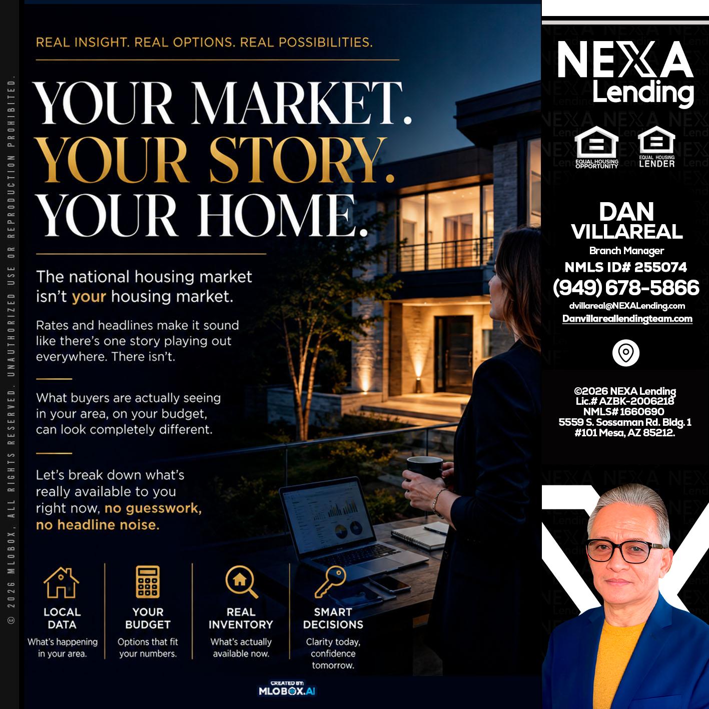 your market - Dan Villareal -Mortgage Loan Originator
