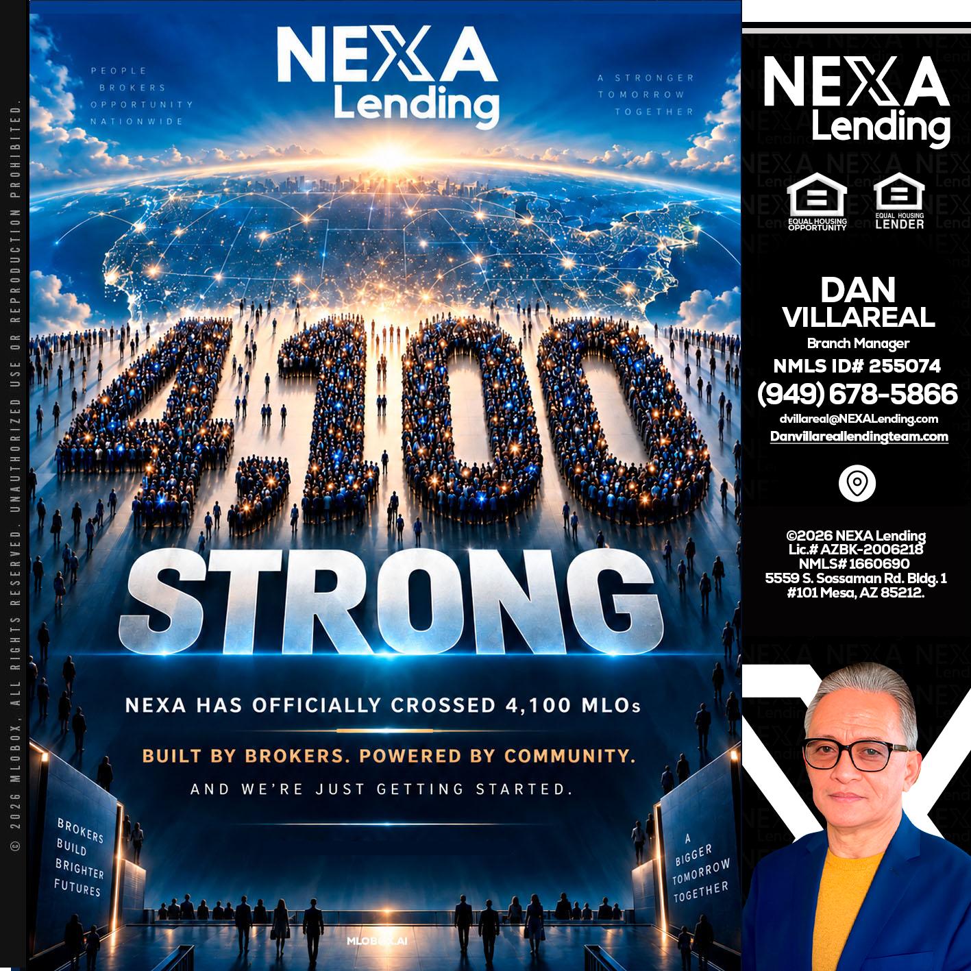 4,100 MLOs - Dan Villareal -Mortgage Loan Originator