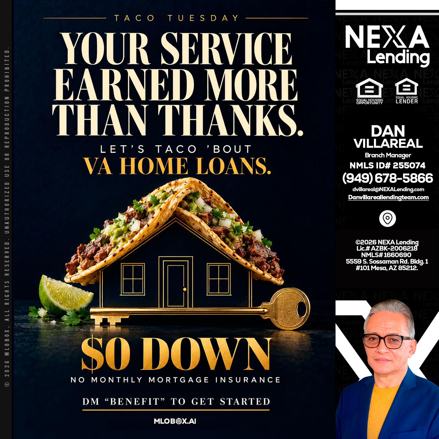 TACO TUESDAY - Dan Villareal -Mortgage Loan Originator