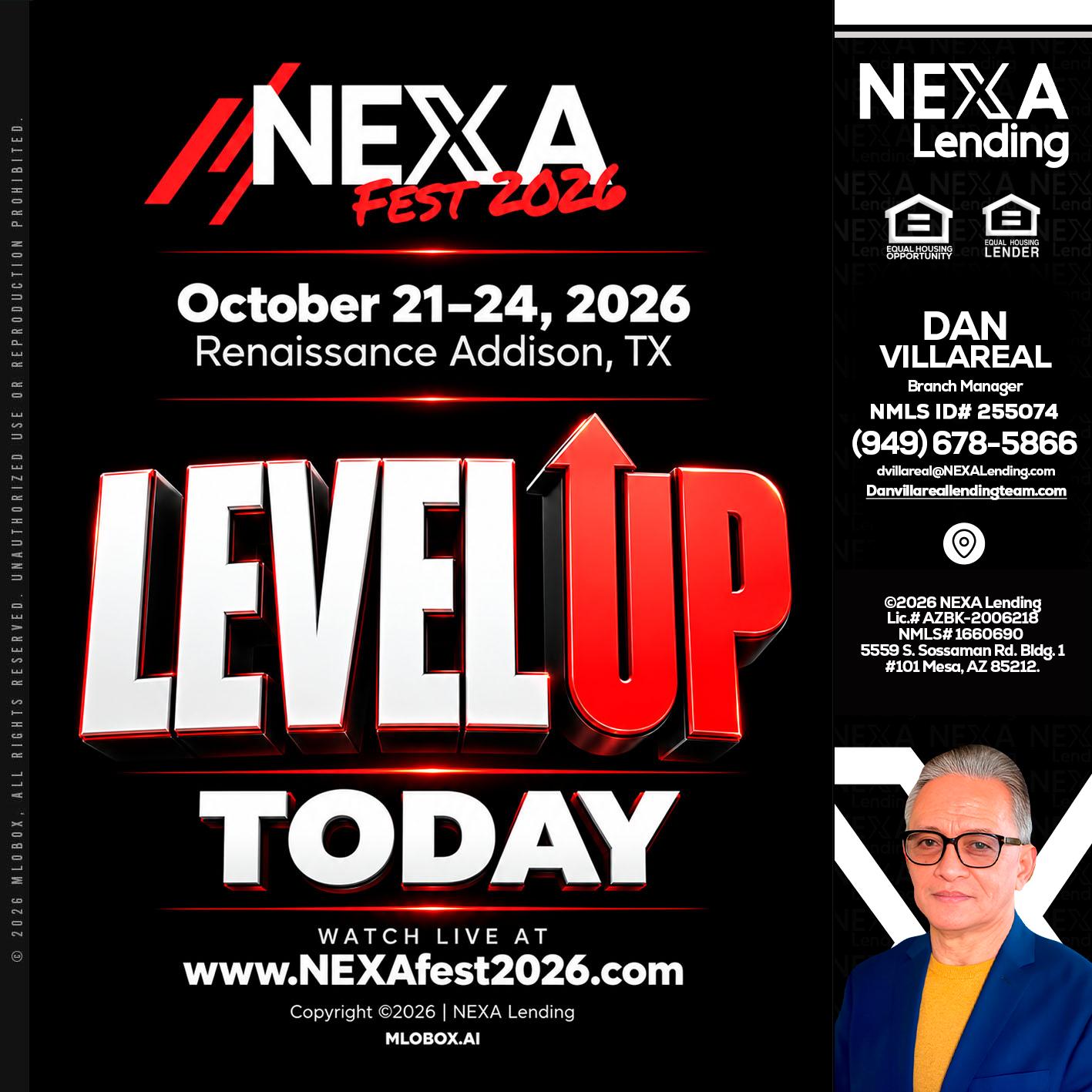 LEVEL UP TODAY - Dan Villareal -Mortgage Loan Originator