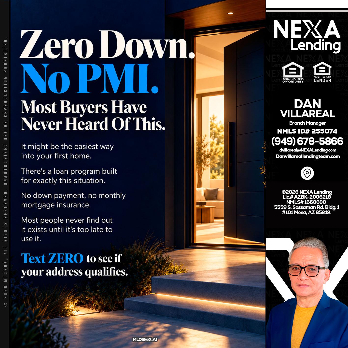 zero down - Dan Villareal -Mortgage Loan Originator